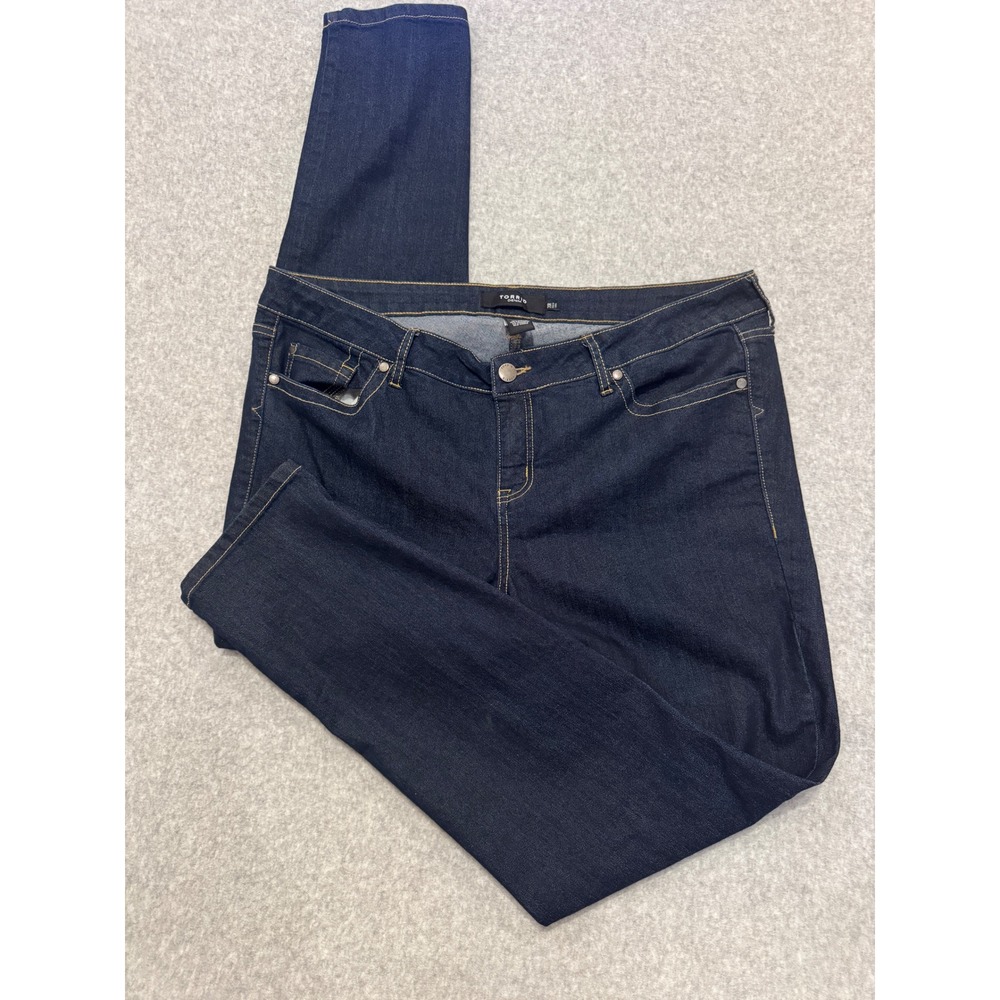 Torrid Denim Womens 20R Dark Wash Skinny Jeans Indigo Stretch Plus - Picture 1 of 11
